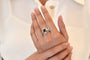 Bague 52 Bague Art déco saphir de Ceylan et diamants en platine 58 Facettes 25373