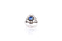 Bague 52 Bague Art déco saphir de Ceylan et diamants en platine 58 Facettes 25373