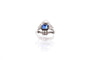 Bague 52 Bague Art déco saphir de Ceylan et diamants en platine 58 Facettes 25373