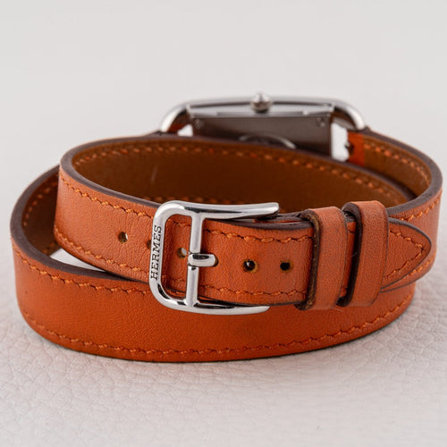 Montre Hermès - Montre Cape Cod CC1.210 en acier 58 Facettes TOT-11834