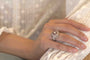 Bague 53 Bague dôme en platine avec diamants et rubis 58 Facettes 24716