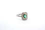 Bague 54 Bague Art déco en platine et or jaune, émeraude et diamants 58 Facettes 25021 25161