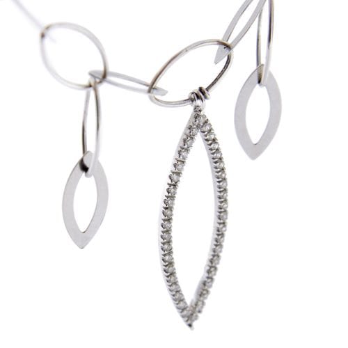 Collier Collier en or blanc 18 ct à diamants taille brillant 58 Facettes 8119