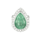 Bague 55 Bague en or blanc, émeraude de Colombie et diamants 58 Facettes GUIA022
