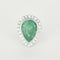 Bague 55 Bague en or blanc, émeraude de Colombie et diamants 58 Facettes GUIA022
