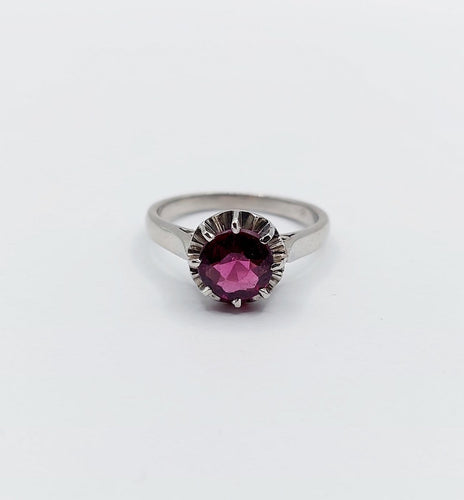 Bague 49.5 Bague solitaire Art déco en platine et améthyste 58 Facettes A07736