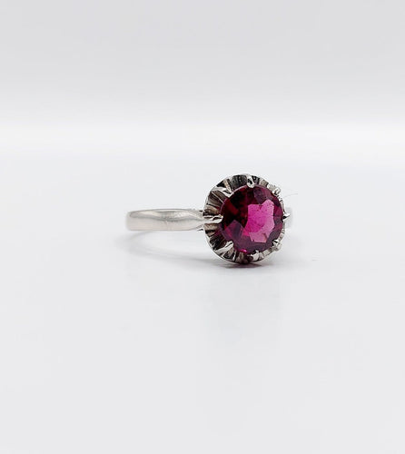 Bague 49.5 Bague solitaire Art déco en platine et améthyste 58 Facettes A07736