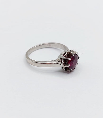 Bague 49.5 Bague solitaire Art déco en platine et améthyste 58 Facettes A07736