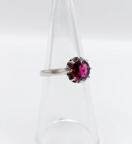 Bague 49.5 Bague solitaire Art déco en platine et améthyste 58 Facettes A07736