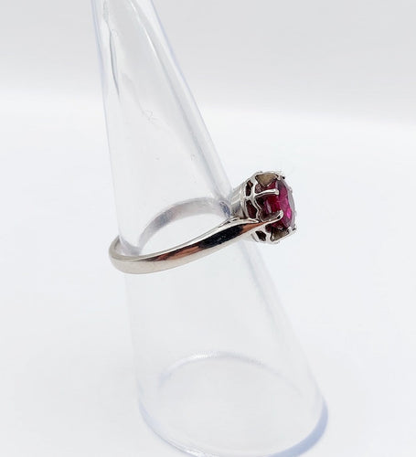 Bague 49.5 Bague solitaire Art déco en platine et améthyste 58 Facettes A07736