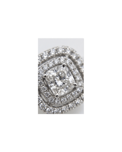 Bague 50 Tiara Milo - Bague en or blanc et diamants 58 Facettes 6.Bague coussin