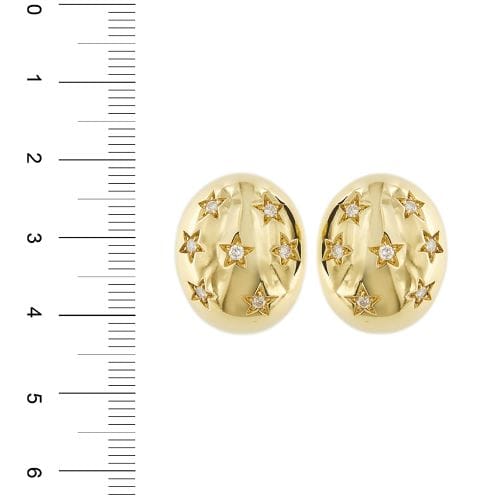 Boucles d'oreilles Boucles d’oreilles étoiles et diamants en or jaune 18 ct 58 Facettes 28569