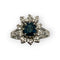 Bague 52 Bague marguerite en or blanc, saphir et diamants 58 Facettes 330100968