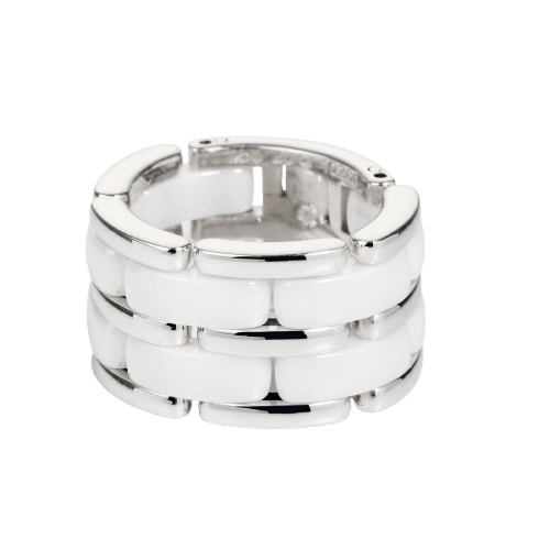 Bague 51 CHANEL Ultra - Bague en or blanc et céramique blanche 58 Facettes 166