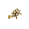 Broche Broche tortue émaillée en or jaune et or blanc 18 ct 58 Facettes 28598