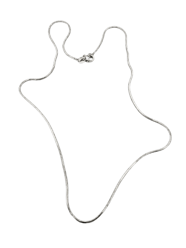 Collier Collier - Chaîne maille serpent plate en or blanc 58 Facettes Ac13217