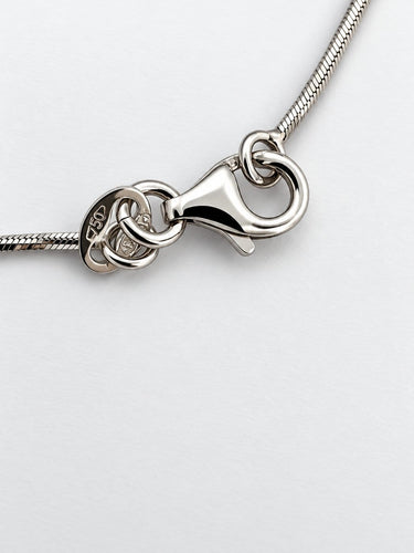 Collier Collier - Chaîne maille serpent plate en or blanc 58 Facettes Ac13217