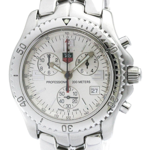 Montre TAG Heuer Link - Montre chronographe quartz acier diamants et nacre 58 Facettes ix7763o4ph