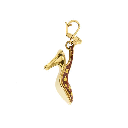 Pendentif Rosato Bags&Shoes - Pendentif chaussure en or jaune 18 ct émaillé bordeaux 58 Facettes 28751