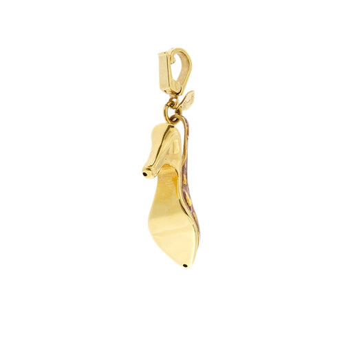 Pendentif Rosato Bags&Shoes - Pendentif chaussure en or jaune 18 ct émaillé bordeaux 58 Facettes 28751
