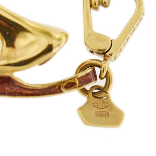 Pendentif Rosato Bags&Shoes - Pendentif chaussure en or jaune 18 ct émaillé bordeaux 58 Facettes 28751