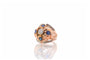 Bague 49 Bague dôme 1950 en or jaune 18k, diamants et saphirs synthétiques 58 Facettes 25514 dv