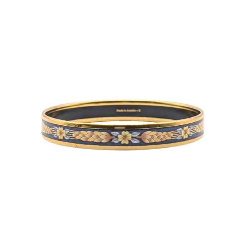 Hermès - Bracelet jonc en plaqué or et émail 58 Facettes 1321
