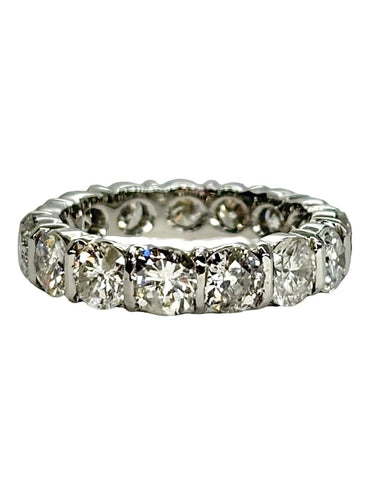 Bague 54 Alliance tour complet en or blanc et diamants 5,50 ct 58 Facettes 2229