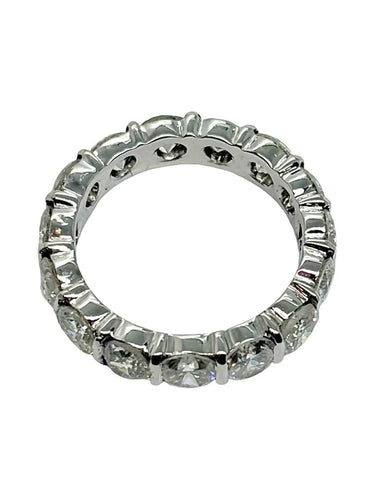 Bague 54 Alliance tour complet en or blanc et diamants 5,50 ct 58 Facettes 2229