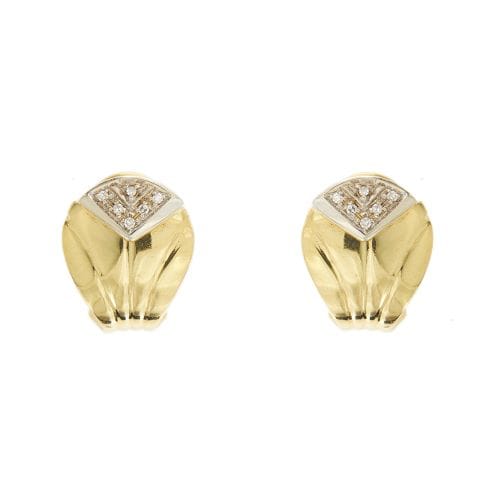 Boucles d'oreilles Boucles d’oreilles à puces en or jaune 18 ct et diamants 58 Facettes 29740