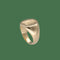 Bague 46 Chevalière armoiries vers 1930 en or jaune 18k 58 Facettes FB11926