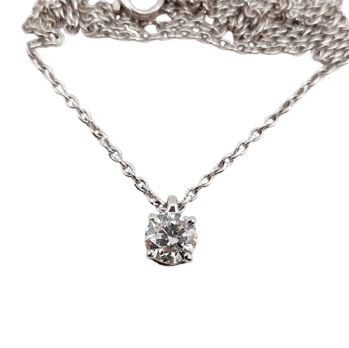 Collier vintage en or blanc 18k et diamant 58 Facettes A07752