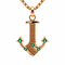 Pendentif Pendentif ancre en or jaune et émeraudes colombiennes 58 Facettes 50513