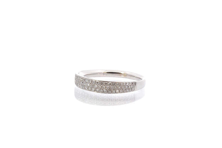 Bague 54 Bague diamants en or blanc 18 carats 58 Facettes 25589