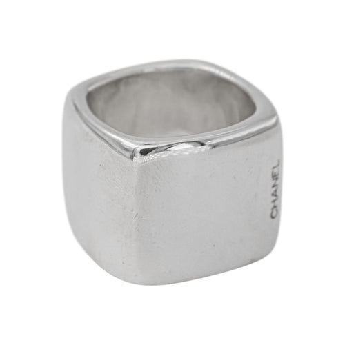 Bague 54 Chanel - Bague bandeau carré en argent 58 Facettes 5742154CN