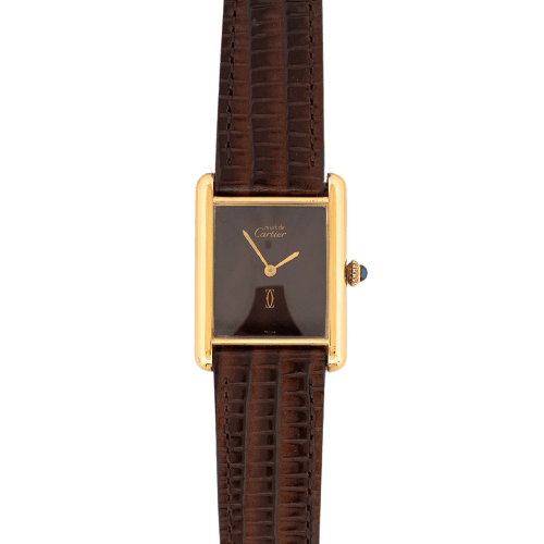 Montre Cartier - Montre Tank Must vermeil œil de tigre 58 Facettes 538