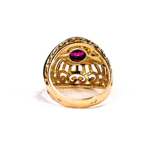 Anello cupola rubino birmano oro rosa e platino_retro.jpg