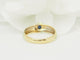 Bague 56 Bague vintage en or jaune et blanc 18 kt avec saphir 58 Facettes 33810