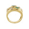 Bague 54 Bague bandeau en or jaune 18 ct avec émeraudes et diamants 58 Facettes 34295