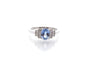 Bague 53 Bague vintage saphir de Ceylan et diamants en platine 58 Facettes 25778