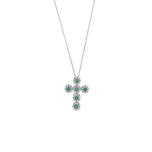 https://ledial.it/app/uploads/2022/07/25439-collana-ciondolo-oro-bianco-croce-diamanti-smeraldo-sito.jpg