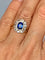 Anello 53 Anello in oro giallo con zaffiro e diamanti 58 Facettes Anello