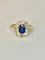 Anello 53 Anello in oro giallo con zaffiro e diamanti 58 Facettes Anello