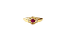 Bague 54 Bague jonc en or 18K, rubis et diamants 58 Facettes 2463.3