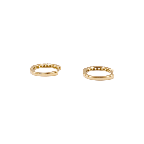 Boucles d'oreilles Créoles en or jaune et diamants 58 Facettes 34959