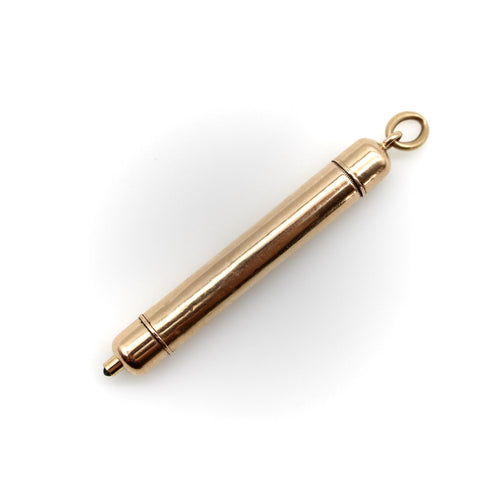 Victorian telescopic pencil pendant in 14K gold 58 Facettes 11222