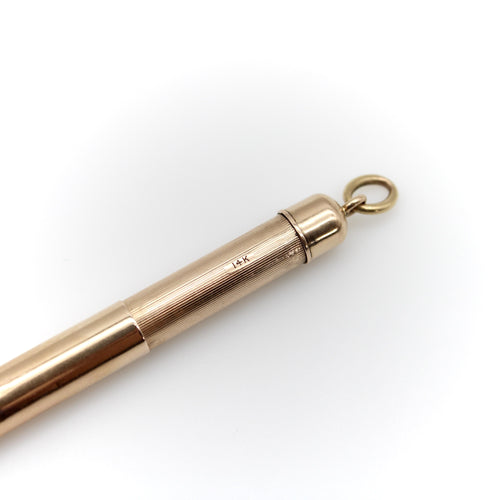 Victorian telescopic pencil pendant in 14K gold 58 Facettes 11222