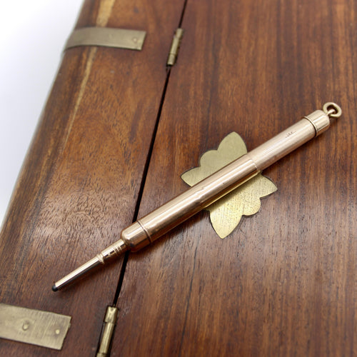 Victorian telescopic pencil pendant in 14K gold 58 Facettes 11222