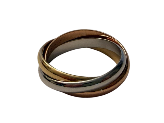 Bague 59 Cartier Trinity - Bague en or tricolore 18 ct 58 Facettes AZ-PG-261781