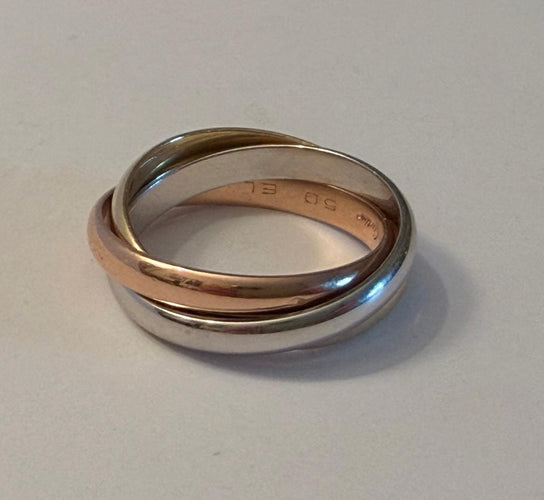 Bague 59 Cartier Trinity - Bague en or tricolore 18 ct 58 Facettes AZ-PG-261781